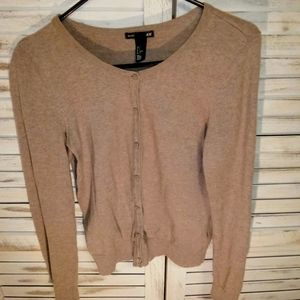 H&M tan cardigan sweater